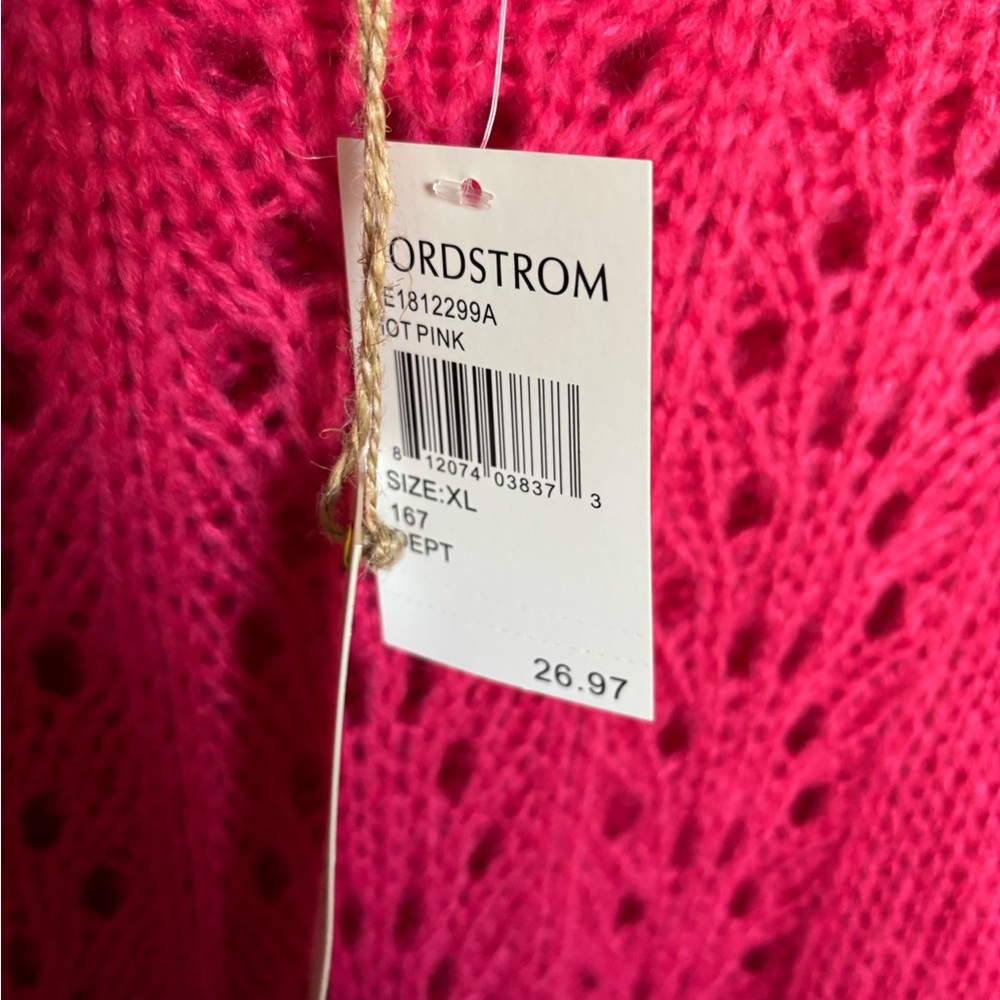 Woven Heart Fuchsia Knit Sweater - Picture 4 of 4